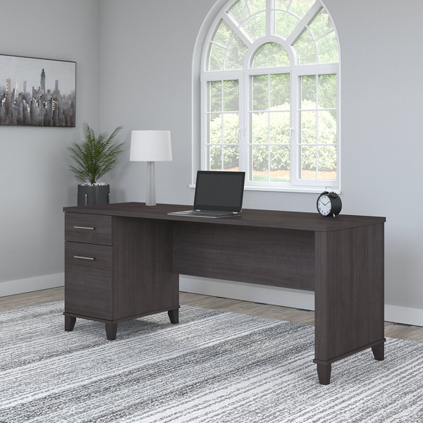 Grey Desk With Drawers Wayfair